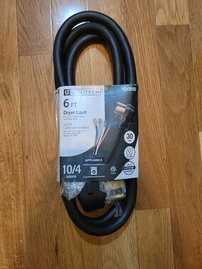 Nwt dryer 6ft cord Utilitech